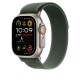 Apple 49mm Green Trail Loop - S/M - Natural Titanium Finish