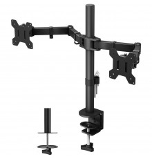 Techly ICA-LCD 382-D monitor mount / stand 68.6 cm (27") Black Desk
