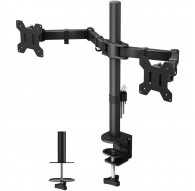 Techly ICA-LCD 382-D monitor mount / stand 68.6 cm (27") Black Desk