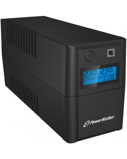 PowerWalker VI 850SE LCD/IEC uninterruptible power supply (UPS) Line-Interactive 0.85 kVA 480 W 4 AC outlet(s)