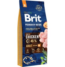 BRIT Premium by Nature Medium Chicken - dry dog food - 15 kg