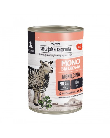 WIEJSKA ZAGRODA Puppy Monoprotein Lamb - wet dog food - 400g