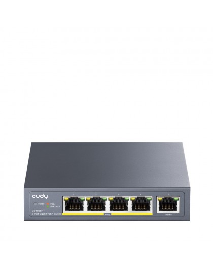 Cudy GS1005P network switch Gigabit Ethernet (10/100/1000) Power over Ethernet (PoE) Grey