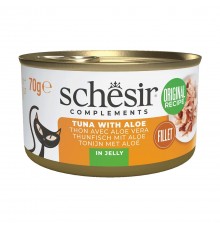 SCHESIR Complements Tuna with aloe in jelly- wet cat food - 70g