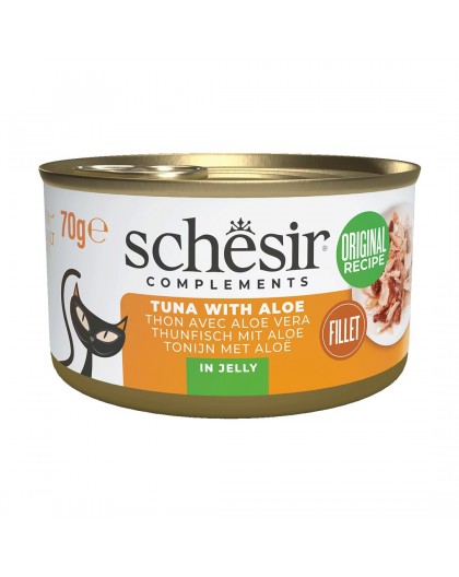 SCHESIR Complements Tuna with aloe in jelly- wet cat food - 70g