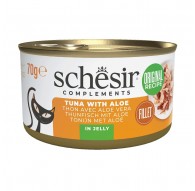 SCHESIR Complements Tuna with aloe in jelly- wet cat food - 70g