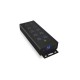 ICY BOX IB-HUB1703-QC3 USB 3.2 Gen 1 (3.1 Gen 1) Type-B 5000 Mbit/s Black