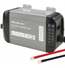 Qoltec Intelligent Professional Monolith Battery Charger for LiFePO4 AGM GEL SLA batteries | 40A | 12V