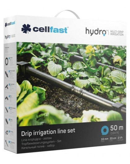 Cellfast Linia kroplująca do rzędów roślin Zestaw C19-060