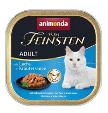 ANIMONDA Vom Feinsten Adult Salmon in herb sauce - wet cat food - 100g