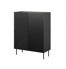 Bookcase 2D2SZ ONDA 98x45x127 black