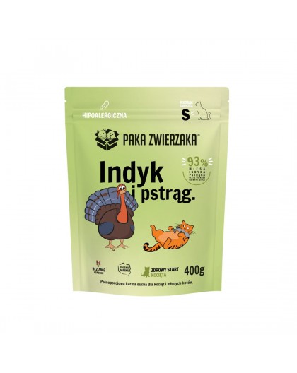 PAKA ZWIERZAKA Kitten Turkey with trout S - dry cat food - 400g