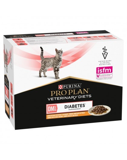 PURINA Pro Plan Veterinary Diets DM St/Ox Diabetes Management - wet cat food - 10 x 85g