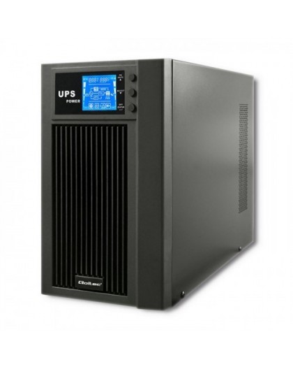 Qoltec Zasilacz awaryjny UPS On-line | Pure Sine Wave | 3kVA | 2.4kW | LCD | USB