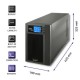 Qoltec Zasilacz awaryjny UPS On-line | Pure Sine Wave | 3kVA | 2.4kW | LCD | USB