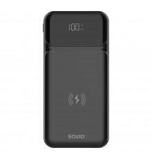 Savio BA-09 power bank Lithium Polymer (LiPo) 37 mAh Wireless charging Black