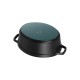 Staub oval cast iron pot - Black, 5.5 ltr