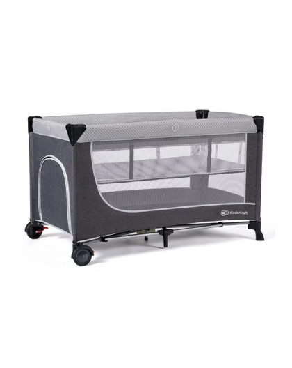 KinderKraft travel cot LEODY grey
