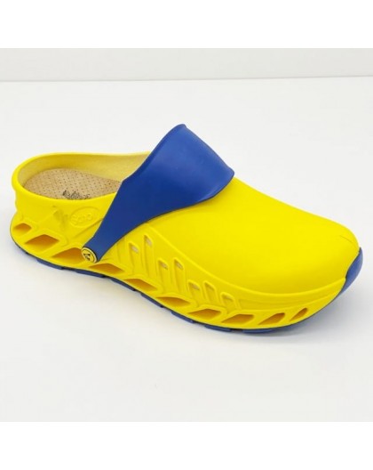Scholl Evoflex - unisex clogs yellow, size 38