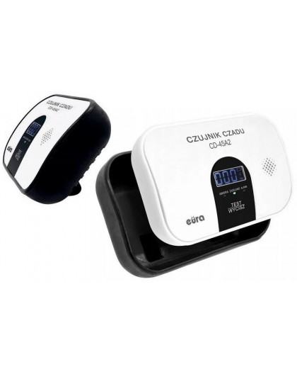 EURA CD-45A2 carbon monoxide detector freestanding, battery-operated, LCD display