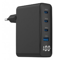 Gembird TA-UC-PDQC100LCD-01-BK mobile device charger Laptop, Smartphone Black AC Fast charging Indoor