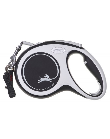 Flexi New Comfort M Tape 5 m Black Dog Retractable lead