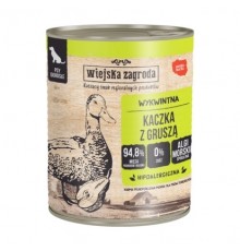 WIEJSKA ZAGRODA Duck with pear - wet dog food - 800g