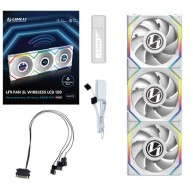 Lian Li UNI FAN SL Wireless LCD Fan, ARGB, PWM, 3-Pack incl. Controller - 120 mm, white