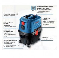 BOSCH VACUUM CLEANER 1100W 15L GAS 15 PS AUTOMATIC POWER SOCKET