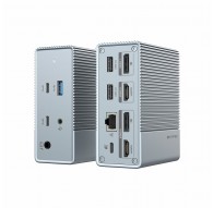 HYPER HDG212B laptop dock/port replicator Docking USB 3.2 Gen 2 (3.1 Gen 2) Type-C Silver