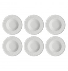 Set of 6 Bosco soup plates - White, 23 cm