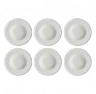 Set of 6 Bosco soup plates - White, 23 cm
