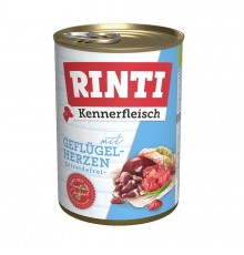 RINTI Kennerfleisch Poultry hearts - wet dog food - 400g