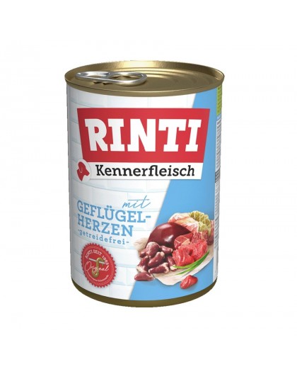 RINTI Kennerfleisch Poultry hearts - wet dog food - 400g
