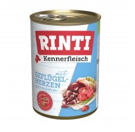 RINTI Kennerfleisch Poultry hearts - wet dog food - 400g