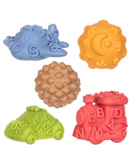 Tullo Sensory vehicles with balls – Montessori educational set, 5 pieces