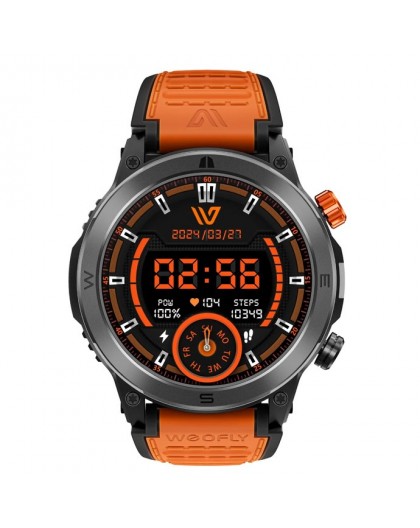 Weofly Conquer Smartwatch - Multifunction Watch Bluetooth 5.3 Orange