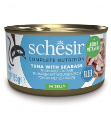 SCHESIR in jelly Tuna with sea bass - wet cat food - 85 g