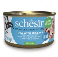 SCHESIR in jelly Tuna with sea bass - wet cat food - 85 g