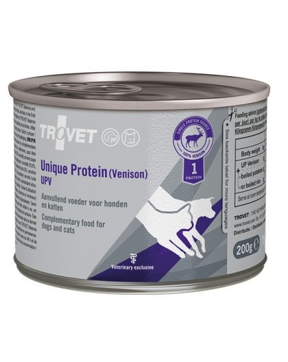 TROVET Unique Protein UPV Venison - wet food for dogs and cats - 200g