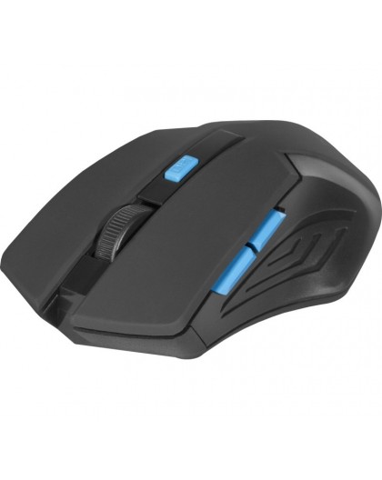 MOUSE DEFENDER ACCURA MM-275 RF BLACK-BLUE OPTICAL 1600DPI 6P