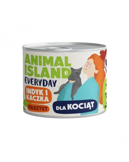 ANIMAL ISLAND Everyday Turkey and duck for kittens - wet cat food - 185g