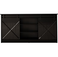 Chest of drawers 160x80x35 GRANERO black/black gloss