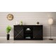 Chest of drawers 160x80x35 GRANERO black/black gloss