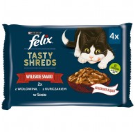 FELIX Tasty Shreds with beef and chicken - 4x 80g