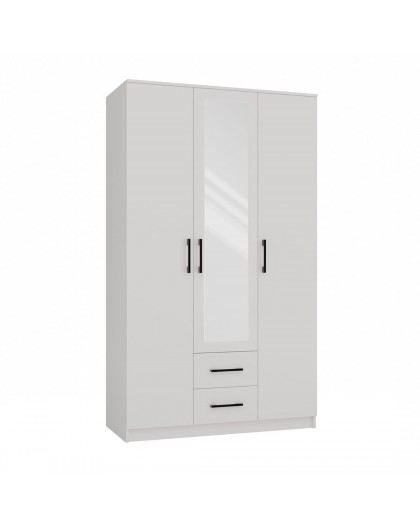 Topeshop ROMANA 120 BIEL bedroom wardrobe/closet 6 shelves 3 door(s) White