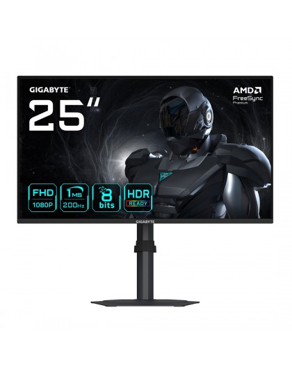 GIGABYTE G25F2 24.5" FHD Gaming Monitor - 1920 x 1080, 200Hz, 1ms, 300 cd/m², Display HDR 10, HDMI 2.0, Displayport 1.4