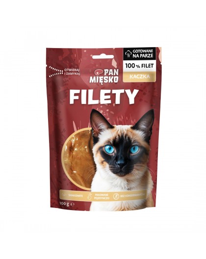 PAN MIĘSKO Duck fillets - cat treats - 100g