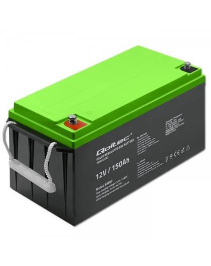 Qoltec 53082 Gel battery | 12V | 150AH