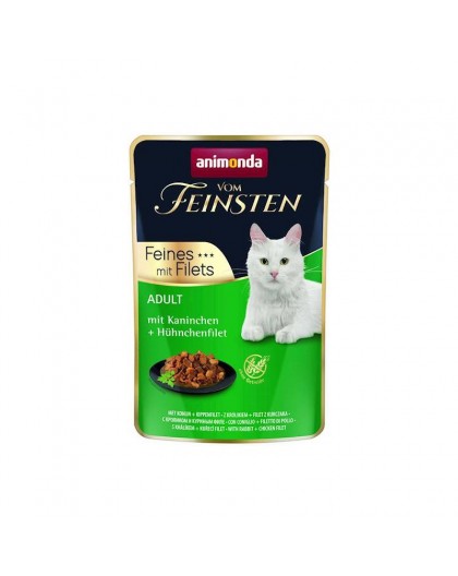 ANIMONDA Vom Feinsten Rabbit, chicken fillet - wet cat food - 85g